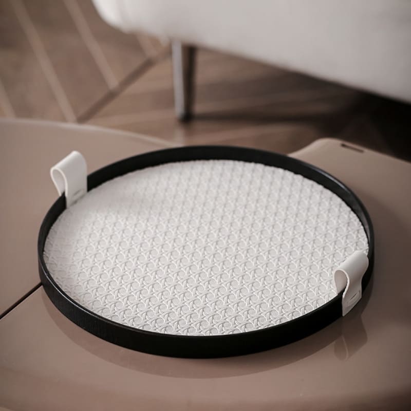 Bandeja Decorativa Redonda com Alça – Coleção Housilar