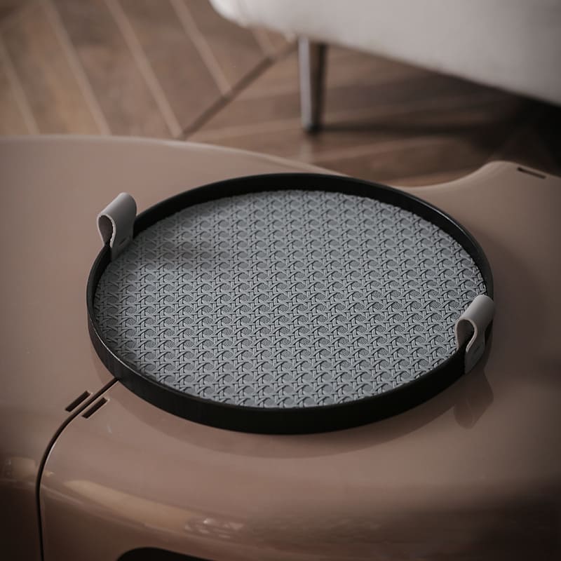 Bandeja Decorativa Redonda com Alça – Coleção Housilar