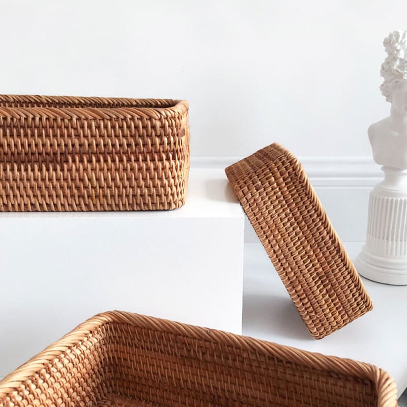 Cesto de Palha Rattan Artesanal – Coleção Housilar