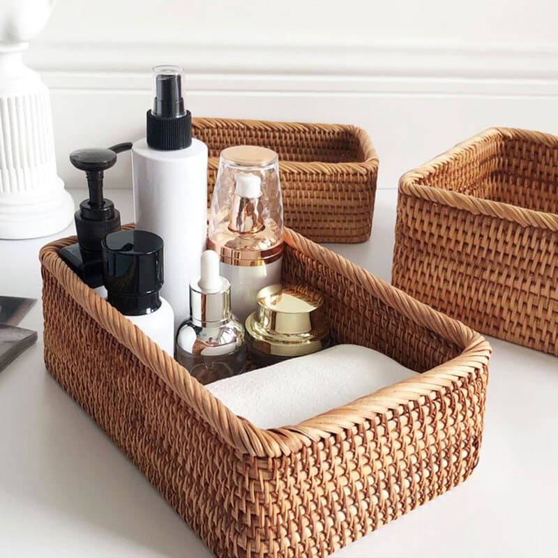Cesto de Palha Rattan Artesanal – Coleção Housilar