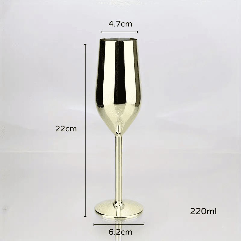 Taça de Champanhe em Aço Inox – Coleção Housilar