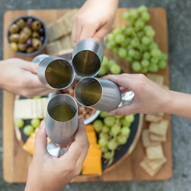 Taça de Champanhe em Aço Inox – Coleção Housilar