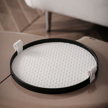 Bandeja Decorativa Redonda com Alça – Coleção Housilar