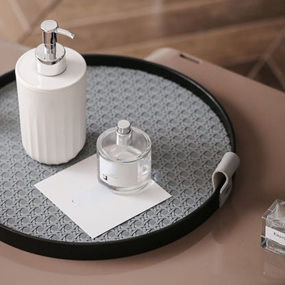 Bandeja Decorativa Redonda com Alça – Coleção Housilar