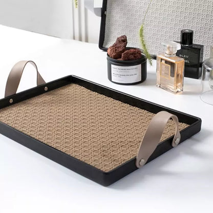 Bandeja Decorativa Retangular com Alça – Coleção Housilar