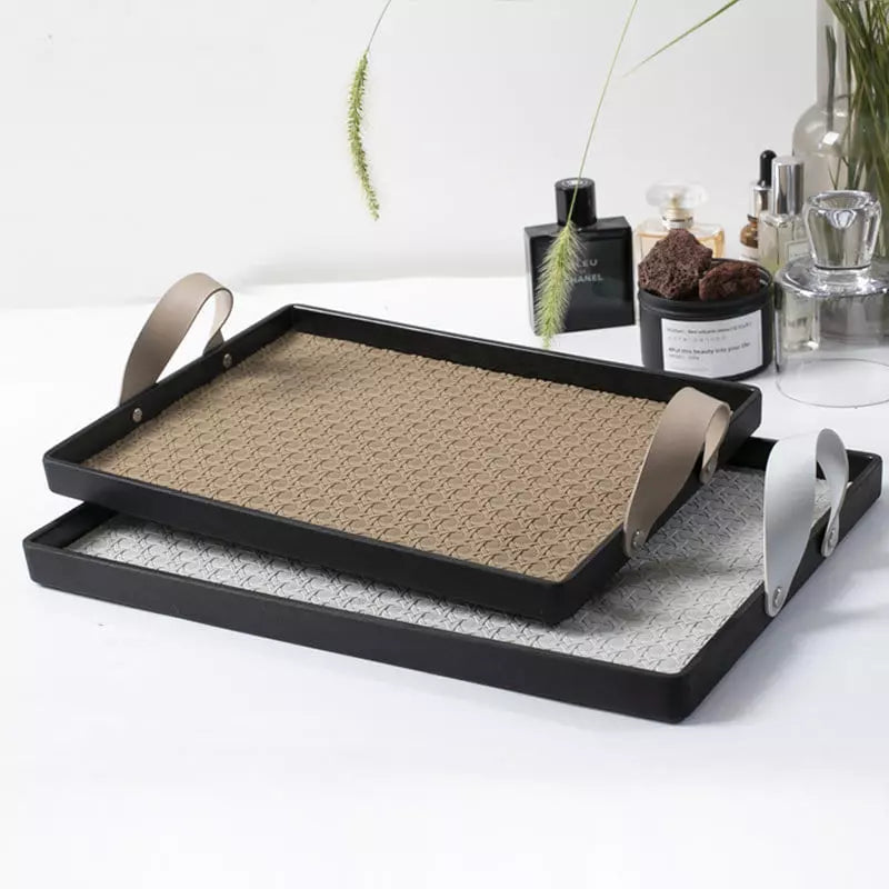 Bandeja Decorativa Retangular com Alça – Coleção Housilar