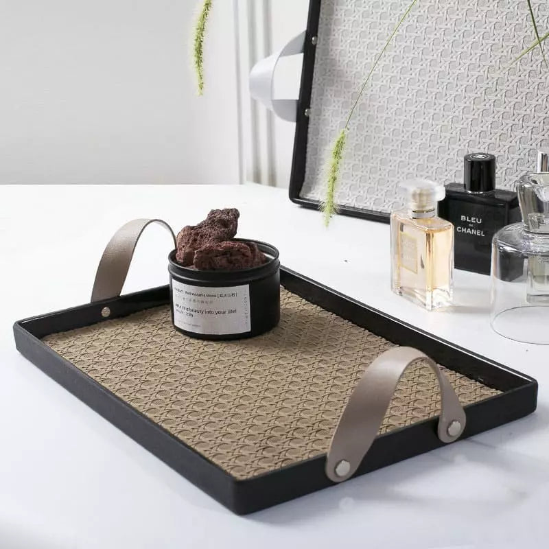 Bandeja Decorativa Retangular com Alça – Coleção Housilar