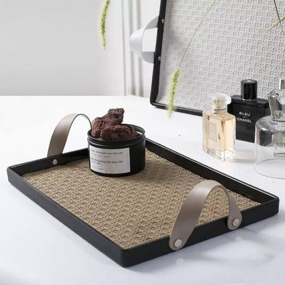 Bandeja Decorativa Retangular com Alça – Coleção Housilar
