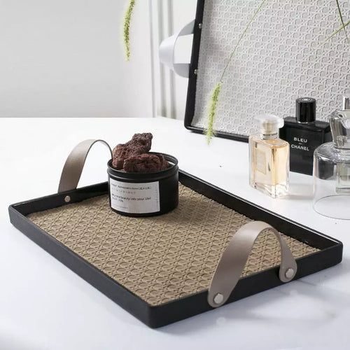 Bandeja Decorativa Retangular com Alça – Coleção Housilar