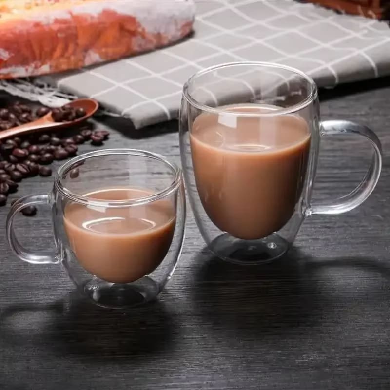 Caneca de Vidro com Parede Dupla – Coleção Housilar