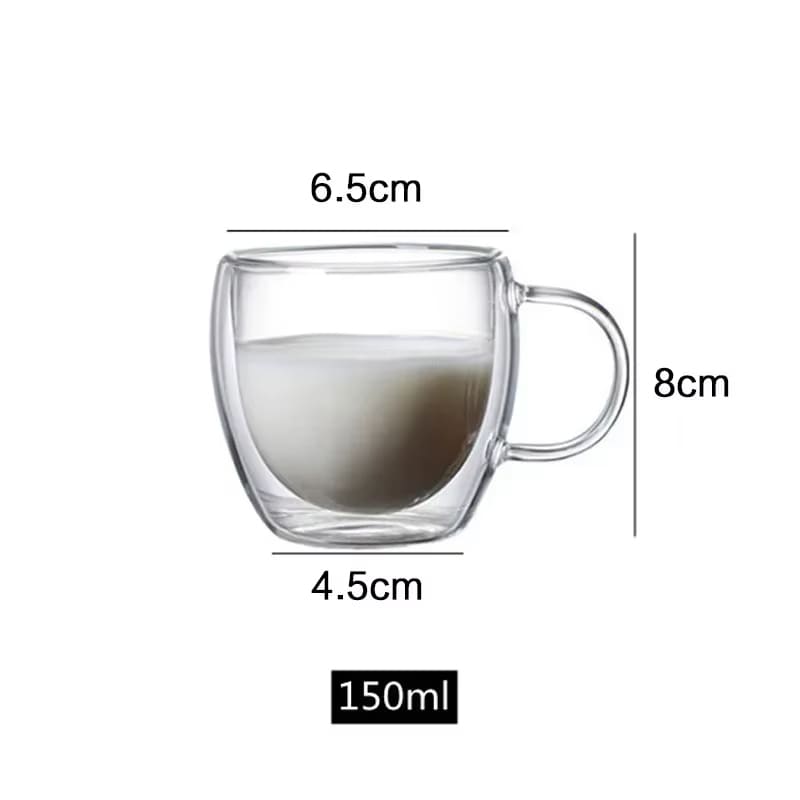 Caneca de Vidro com Parede Dupla – Coleção Housilar