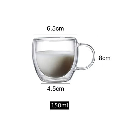 Caneca de Vidro com Parede Dupla – Coleção Housilar