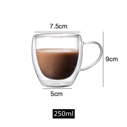 Caneca de Vidro com Parede Dupla – Coleção Housilar