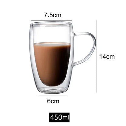 Caneca de Vidro com Parede Dupla – Coleção Housilar