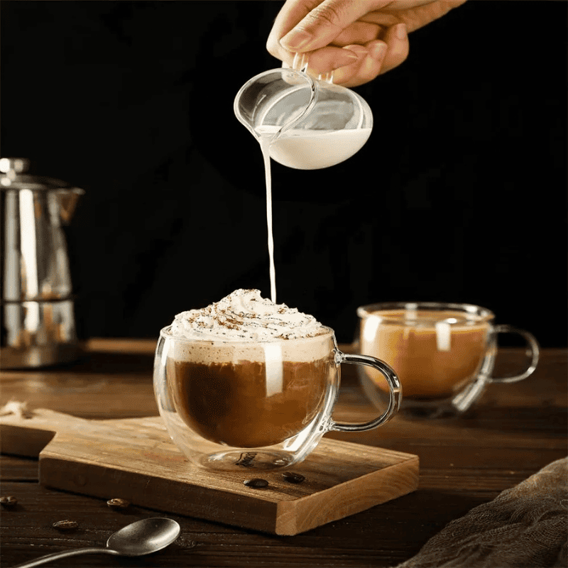 Caneca de Vidro com Parede Dupla – Coleção Housilar