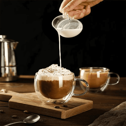 Caneca de Vidro com Parede Dupla – Coleção Housilar