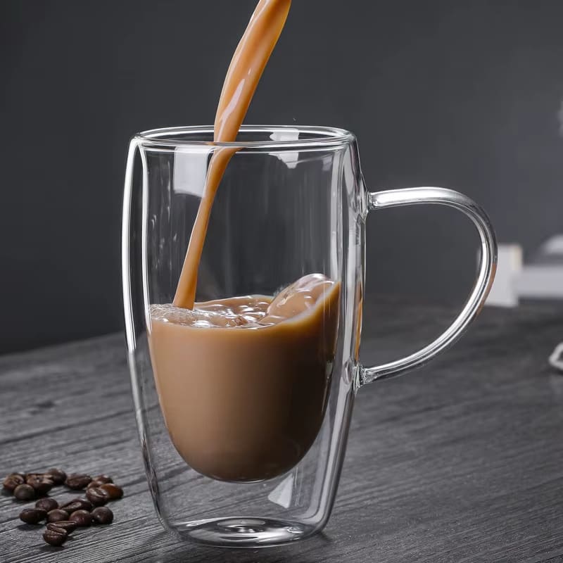 Caneca de Vidro com Parede Dupla – Coleção Housilar
