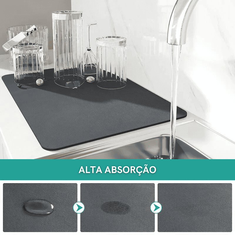 Tapete Absorvente Antiderrapante para Cantinho do Café – Coleção Housilar