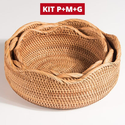 Cesta de Vime em Rattan Artesanal – Coleção Housilar