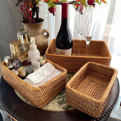 Cesto de Palha Rattan Artesanal – Coleção Housilar