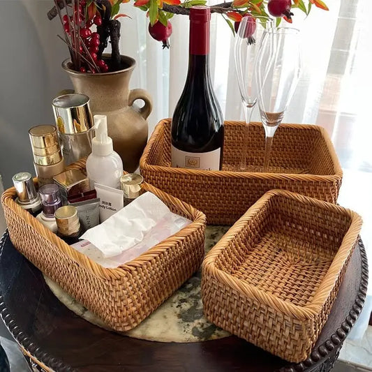 Cesto de Palha Rattan Artesanal – Coleção Housilar