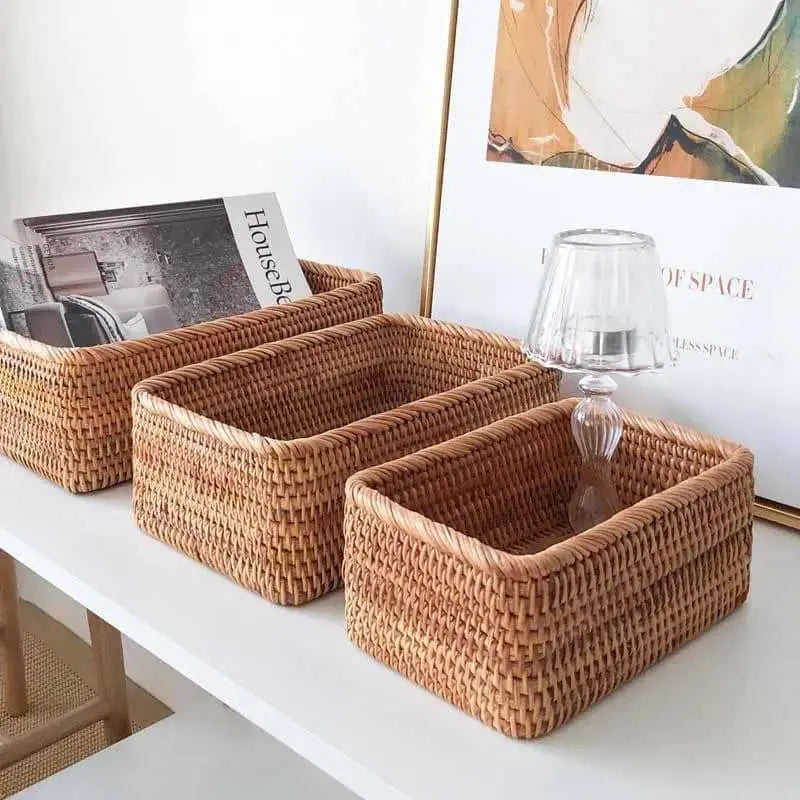 Cesto de Palha Rattan Artesanal – Coleção Housilar