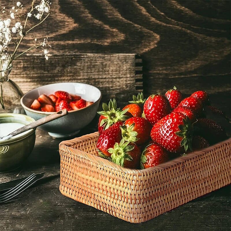 Cesto de Palha Rattan Artesanal – Coleção Housilar