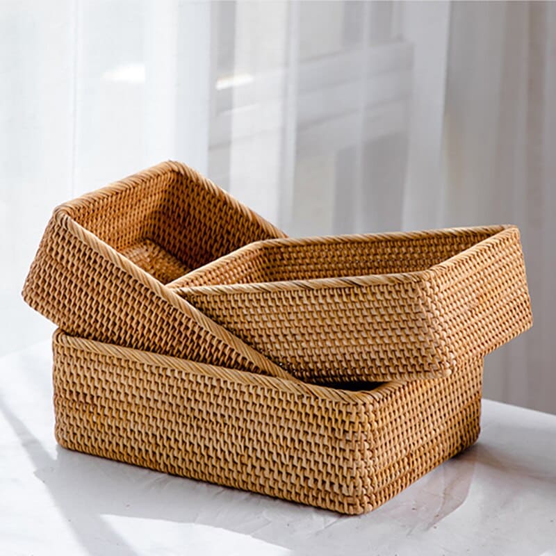 Cesto de Palha Rattan Artesanal – Coleção Housilar