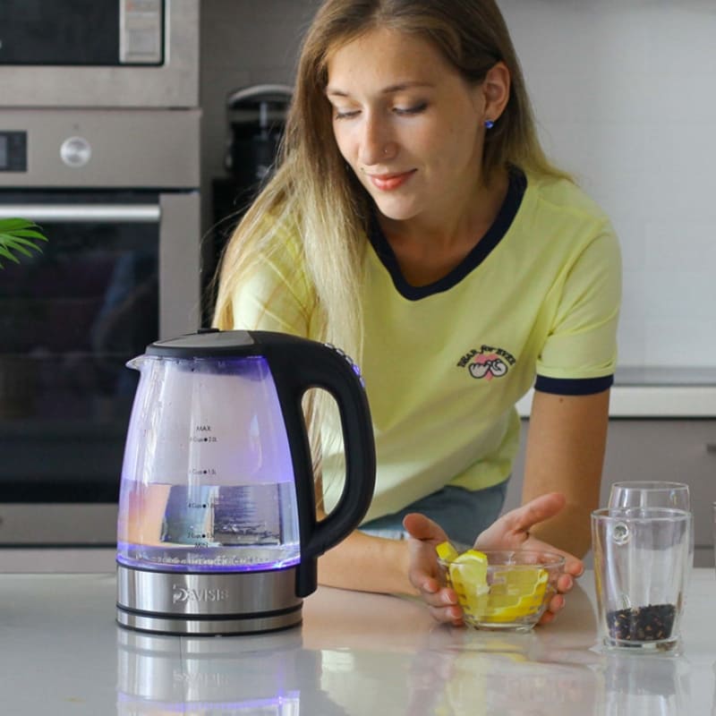 Chaleira Elétrica 2L em Vidro Borossilicato com LED – Coleção Housilar