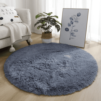 Tapete Felpudo Redondo Cinza Escuro – Housilar