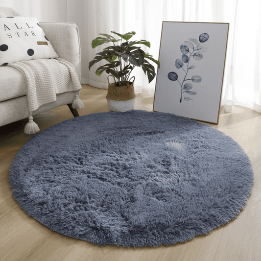 Tapete Felpudo Redondo Cinza Escuro – Housilar