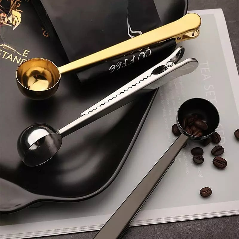 Colher Medidora de Café com Presilha em Inox – Coleção Housilar