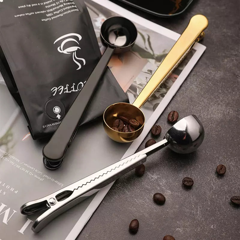 Colher Medidora de Café com Presilha em Inox – Coleção Housilar