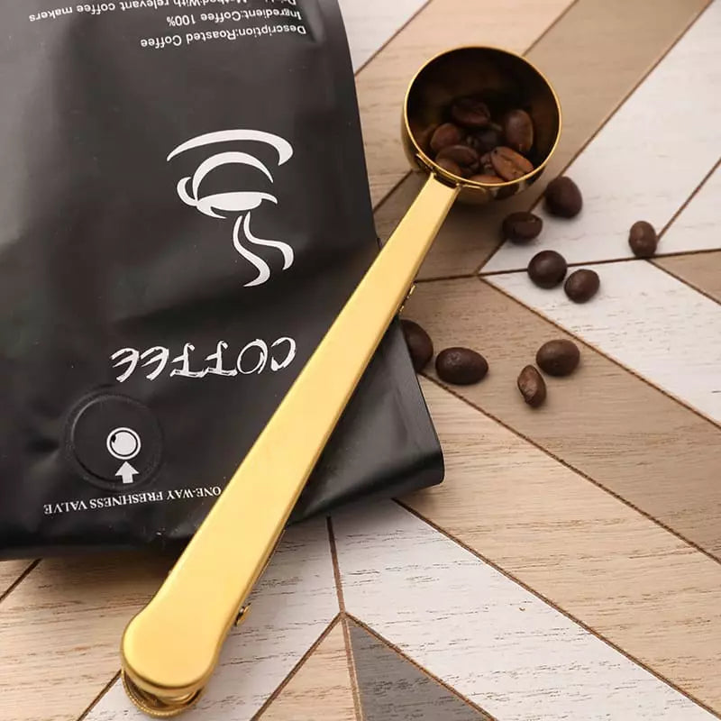 Colher Medidora de Café com Presilha em Inox – Coleção Housilar