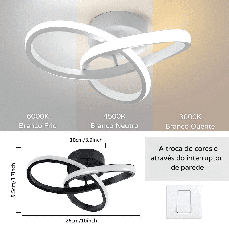 Luminária de Teto LED Minimalista Moderna – Coleção Housilar
