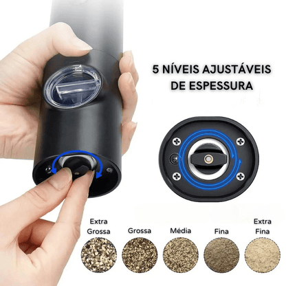 Moedor Elétrico de Pimenta, Sal do Himalaia e Temperos – Coleção Housilar