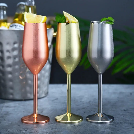 Taça de Champanhe em Aço Inox – Coleção Housilar