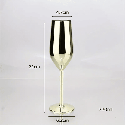 Taça de Champanhe em Aço Inox – Coleção Housilar