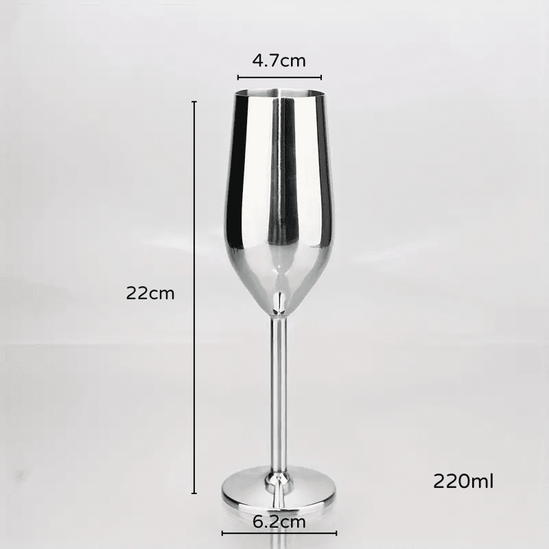 Taça de Champanhe em Aço Inox – Coleção Housilar