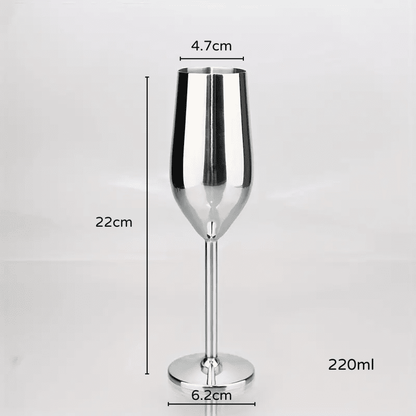 Taça de Champanhe em Aço Inox – Coleção Housilar