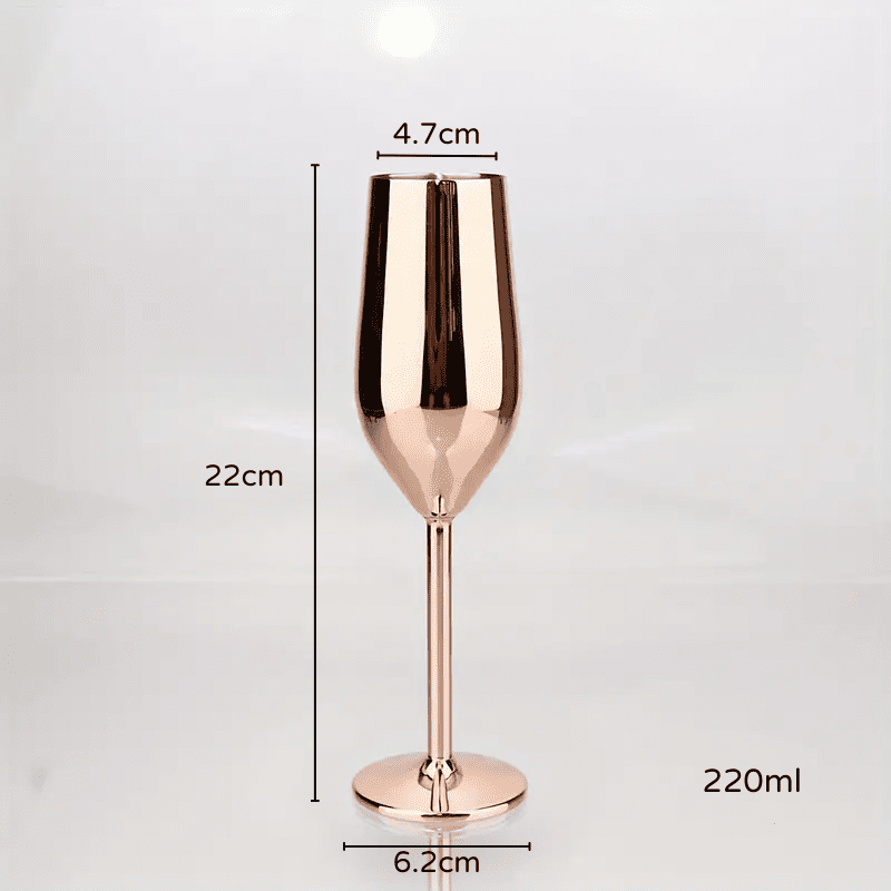 Taça de Champanhe em Aço Inox – Coleção Housilar