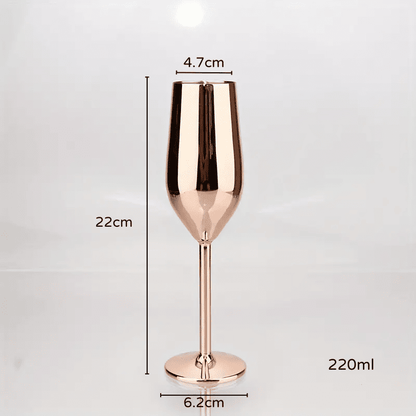 Taça de Champanhe em Aço Inox – Coleção Housilar