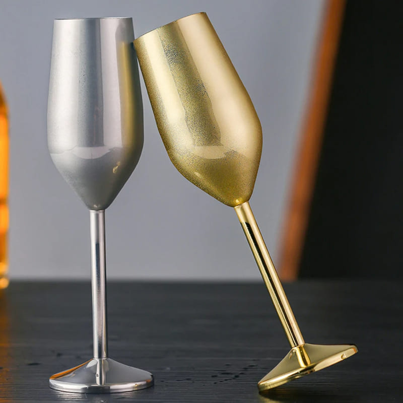 Taça de Champanhe em Aço Inox – Coleção Housilar