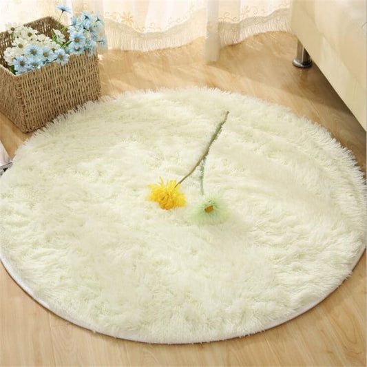 Tapete Felpudo Redondo Branco – Housilar